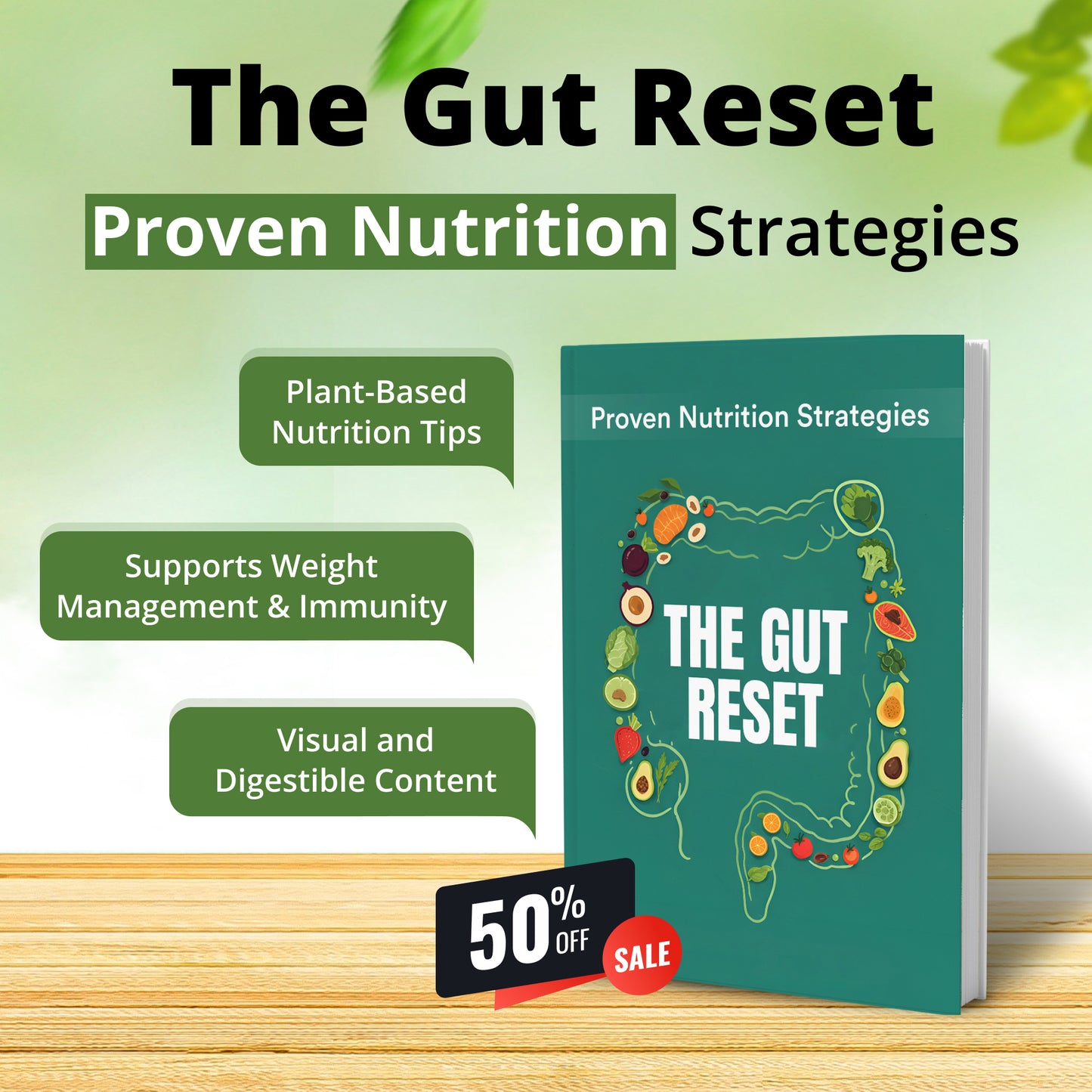 The Gut Reset: Proven Nutrition Strategies (50% OFF + 3 FREE)